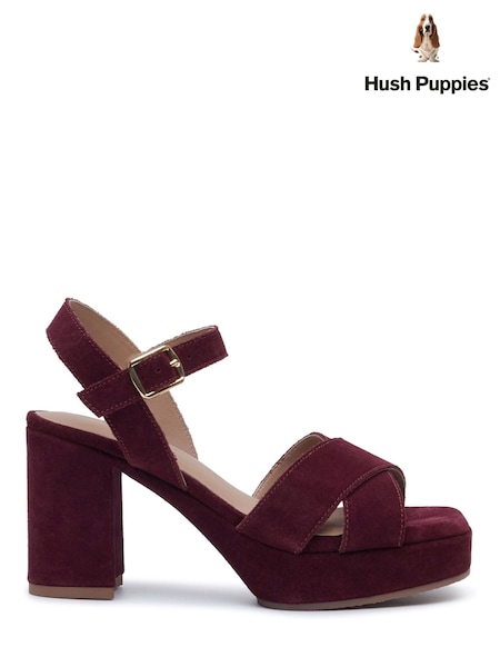 Purple - Hush Puppies Ophelia Heel Sandals