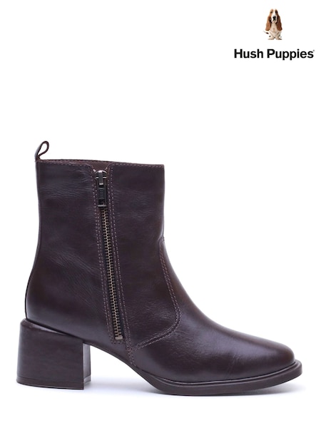 Brown - Hush Puppies Violet Ankle Boots