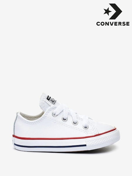 Converse White Chuck Taylor Leather Infant Trainers (255567) | CA$101 - CA$106