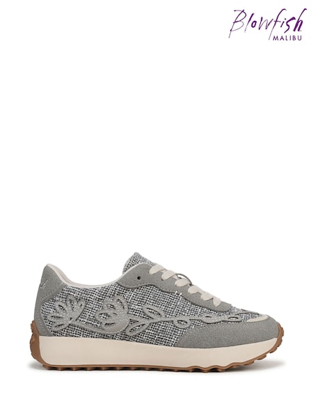 رمادي - Blowfish Malibu Driftbloom Regular Fit Lace-up Trainers
