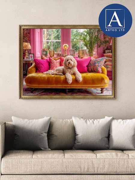 Artko The Tropical Lounging Cockapoo By Artko Framed Art