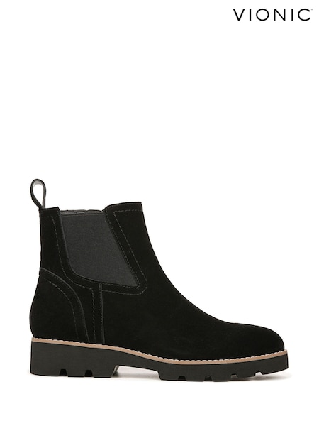 Negru - Vionic Brighton Suede Ankle Cizme (256514) | 781 LEI