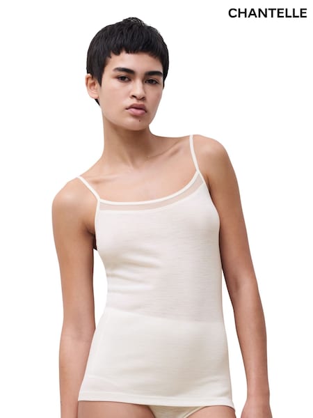 Cream - Chantelle By Femilet Juliana Merino Wool Thermal Camisole