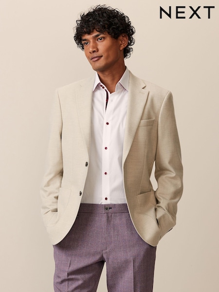 Neutral Soft Touch Herringbone Blazer (256968) | €11
