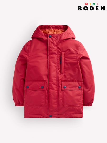 Red - Boden 4-in-1 Waterproof Coat