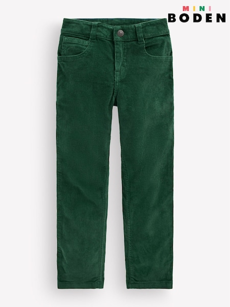 Green - Boden Classic Slim Cord Trousers