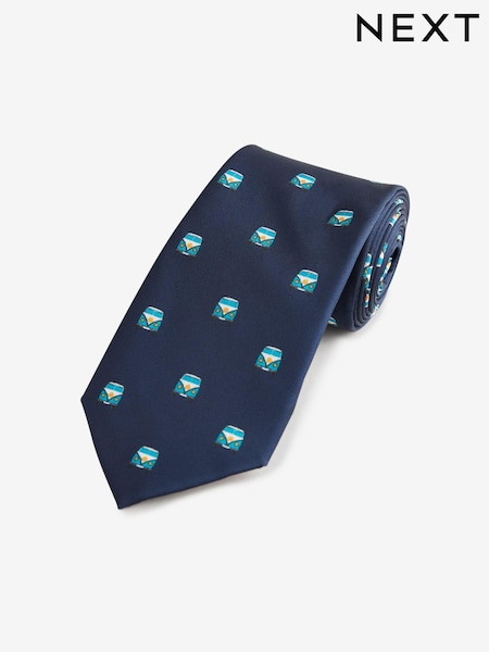 Bleumarin albastru - Volkswagen Camper Vans Design Cravată (257475) | 74 LEI