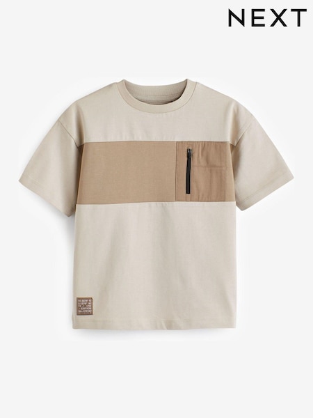 kameno siva - 100% Cotton Short Sleeve Utility T-Shirt (3-16yrs) (257997) | € 6 - € 9