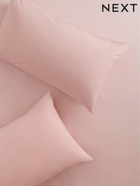Set of 2 Pink Easy Care Polycotton Pillowcases (258469) | 196 UAH - 274 UAH