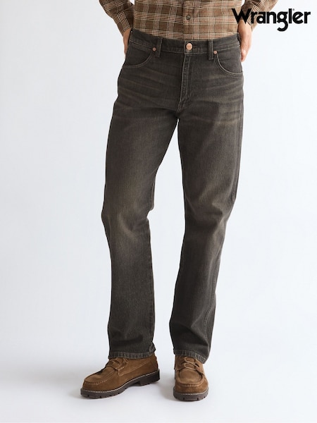 Grey - Regular Wrangler Frontier Dune Break Relaxed Straight Jeans