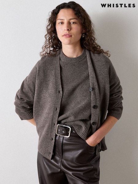 Nude - Whistles Wool V-neck Cardigan