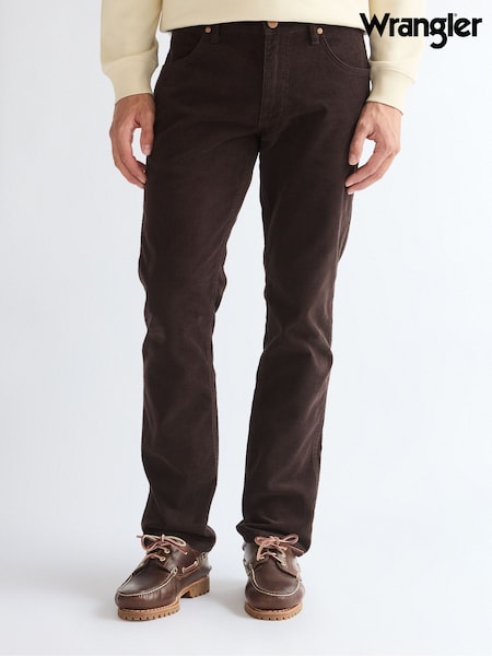 Brun - Regular Wrangler Greensboro Chocolate Torte Regular Straight Corduroy Jeans