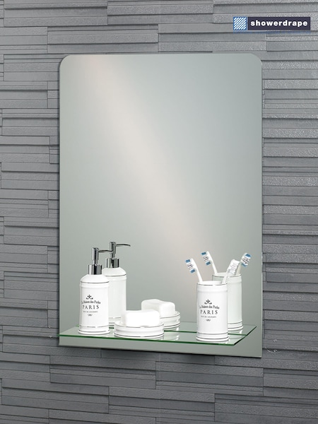 Showerdrape Rochester Rectangular Bathroom Mirror With Shelf (259979) | €58