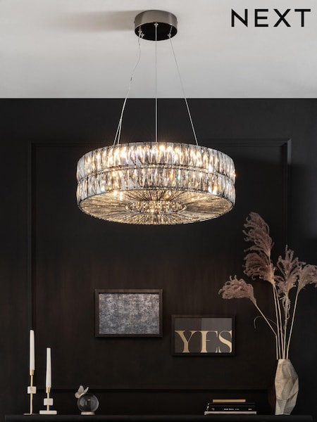 Smoke Grey Aria Chandelier Large Light (260049) | €331