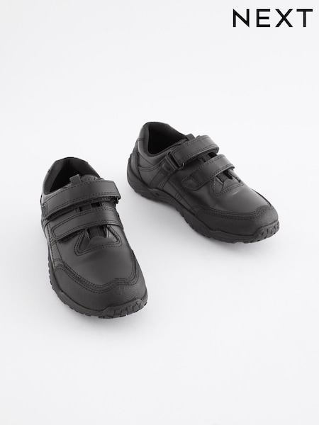 Schwarz - School Leather Double Strap Shoes (260170) | 40 € - 51 €