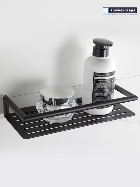 Showerdrape Black Verso Rust Proof Rectangular Shower Basket (260183) | €56