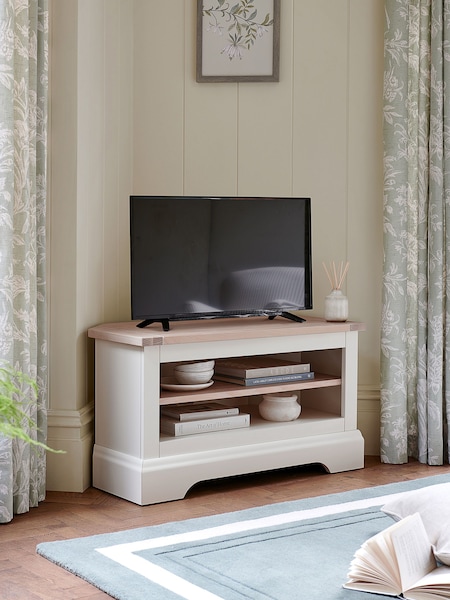 Laura Ashley White Dorset Corner TV Stand (260214) | €884
