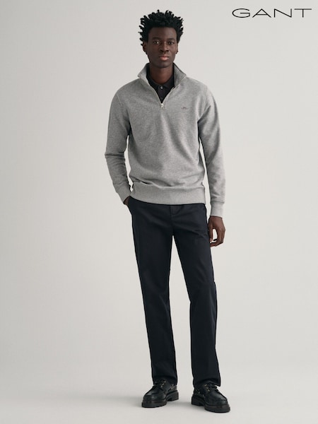 GANT Grey Shield Quarter Zip Sweatshirt (260576) | €141