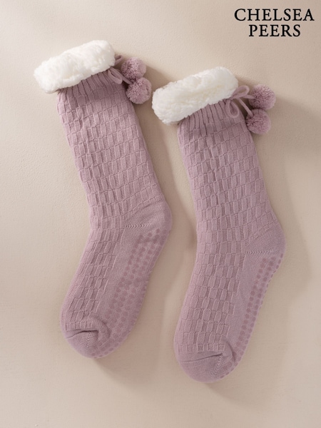 Pink - Chelsea Peers Chunky Knit Slipper Socks