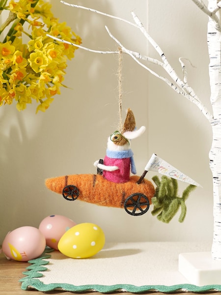 Orange Easter Felt Rabbit Hanging Decoration (260750) | €4.50