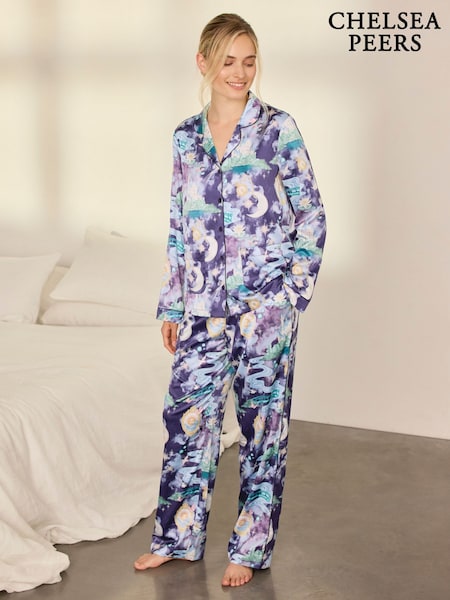Lila - Chelsea Peers Dreamscape Kingdom Tryck Lång pyjamas Set