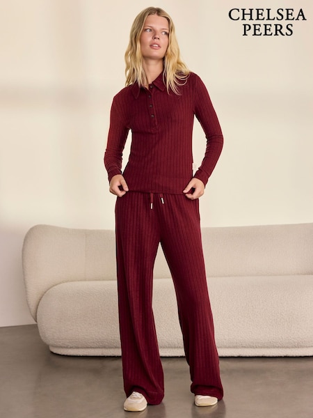 Rojo - Chelsea Peers Ribbed Knit Joggers