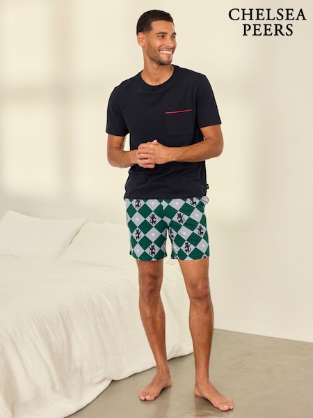 Green - Regular Chelsea Peers Midnight Serenade Print Short Pyjamas Set