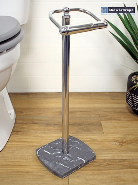 Showerdrape Grey Octavia Toilet Roll Holder (260940) | €56
