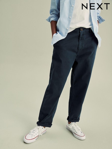 Navy Blue Loose Fit Chino Trousers (3-16yrs) (260964) | €12 - €18