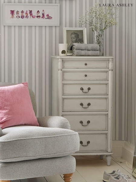 Laura Ashley Dove Grey Clifton Chest of 6 Drawer Drawers (261398) | €1,039.50
