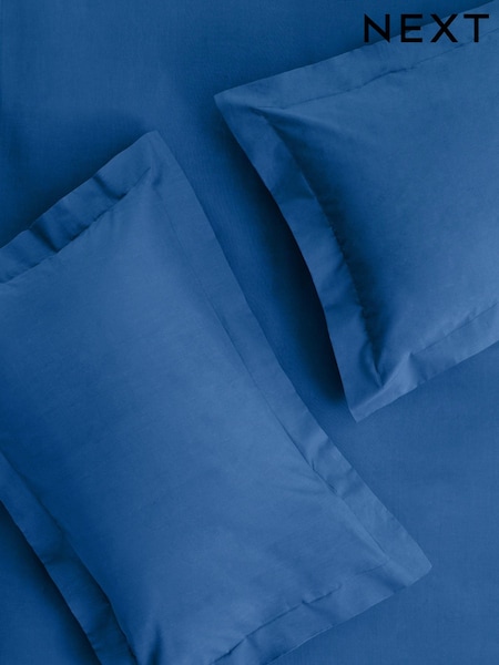 Set of 2 Blue Easy Care Polycotton Pillowcases (261404) | €6 - €8