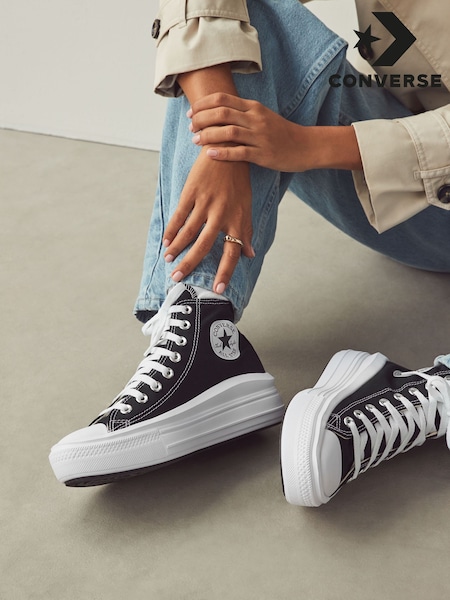 Converse Black Move Platform High Top Trainers (261484) | ₪402