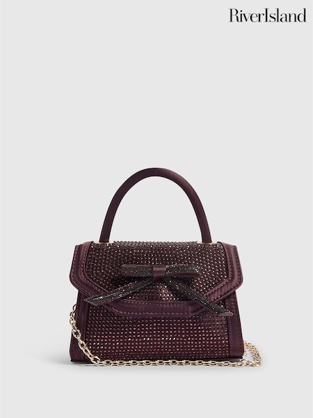 Red - River Island Heatseal Bow Grab Bag