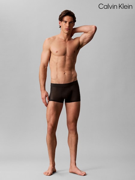 Black - Regular Calvin Klein Sheer Mesh Black Trunks