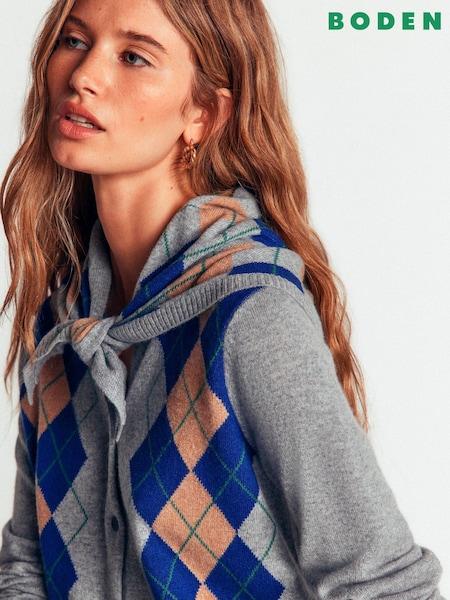 Grey - Boden Cashmere Neckerchief
