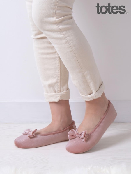 Totes Isotoner Ladies Sparkle Velour Ballet Slippers (262321) | 37 €