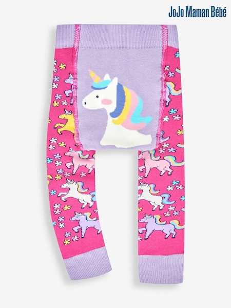 JoJo Maman Bébé Lilac Purple Unicorn Extra Thick Leggings (262474) | kr162