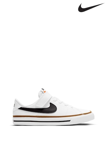 Biało-czarny - Nike Junior Court Legacy Trainers (262503) | 240 zł