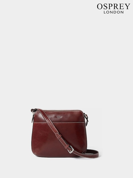 Brown - Osprey London The Buckley Saddle Leather Cross-body Bag