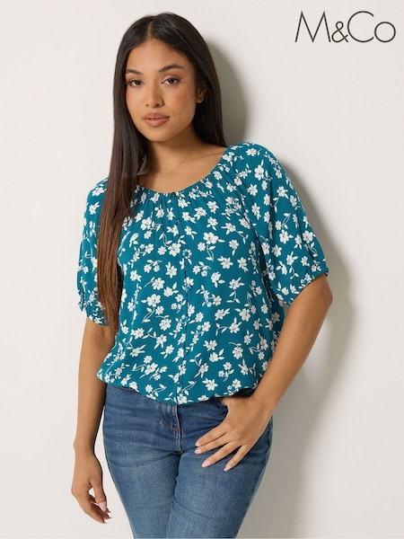 Жасыл - M&co Petite Ditsy Blouse