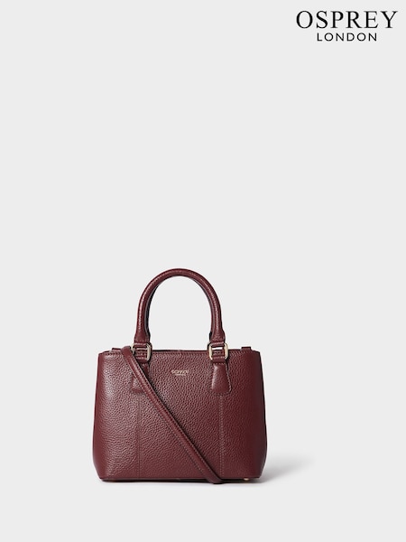 Red - Osprey London The Mini Adaline Leather Grab Bag