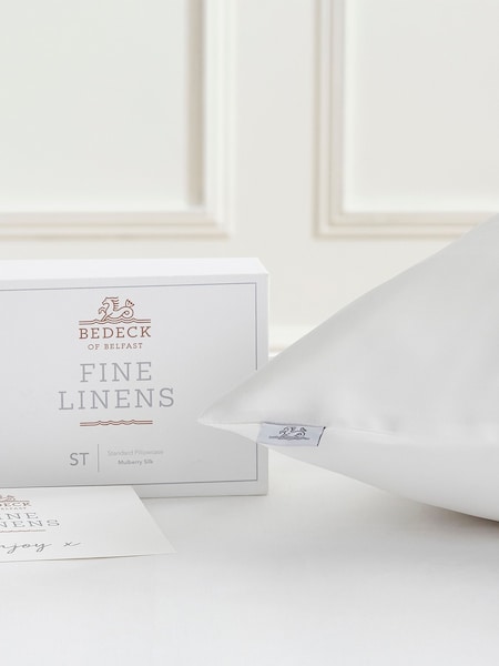 Bedeck Of Belfast White 100% Mulberry Silk Housewife Pillowcase (262687) | €60