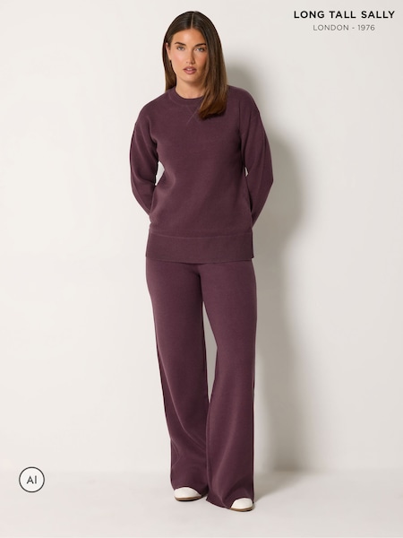 Red - Long Tall Sally Premium Knitted Sweatshirt And Trouser Set