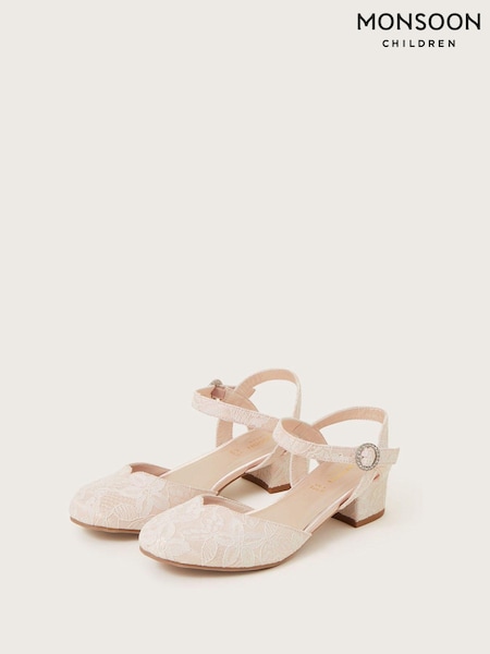 Monsoon Pink Lace Two Part Heels (262727) | €11