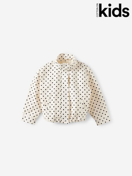 Cream - Cotton On Funnel Neck Jacket