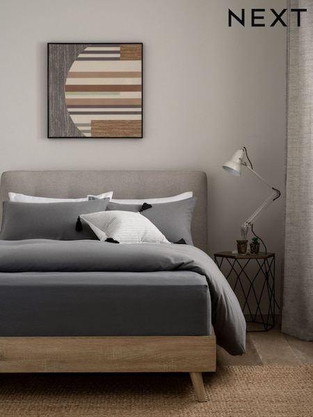 Charcoal Grey Brushed 100% Cotton Supersoft Deep Fitted Sheet (263037) | €18 - €29