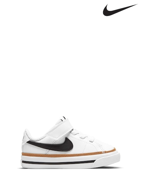 Nike White/Black Infant Court Legacy Trainers (263404) | €43