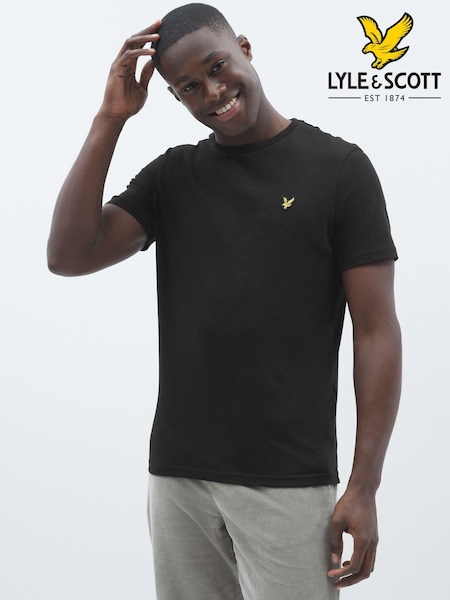Lyle & Scott Black Crew Neck Cotton T-Shirt (263757) | 148 QAR