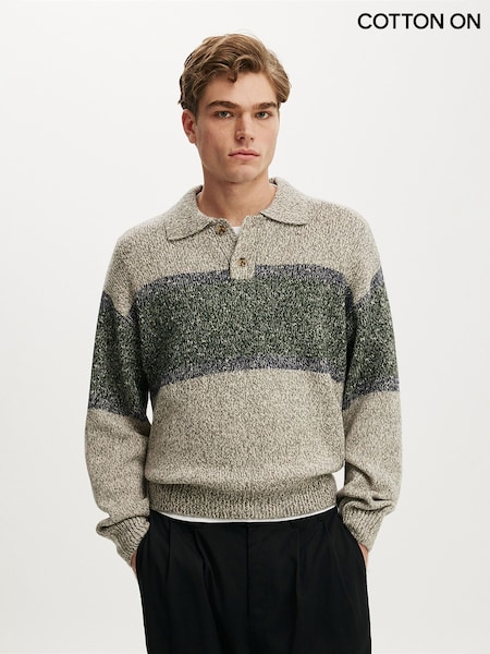 Boz - Regular Cotton On Box Fit Rugby Polo Knit Jumper