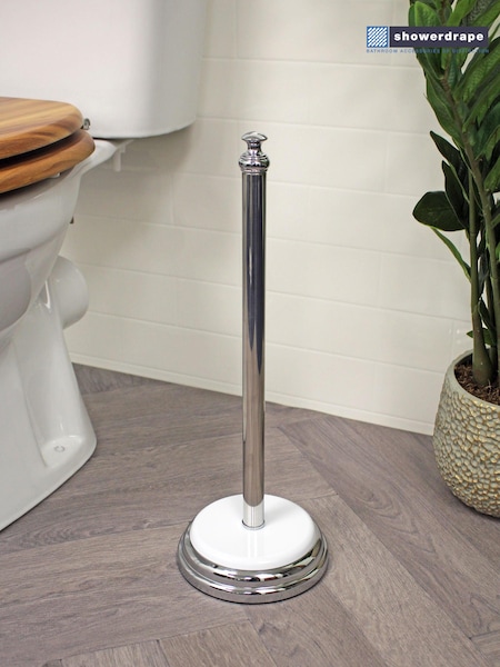 Showerdrape White Opera Freestanding Spare Toilet Roll Paper Holder (264303) | €32